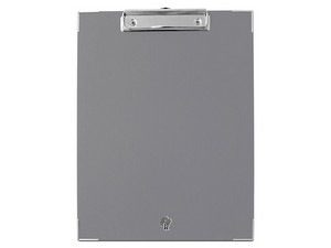 Tabla de Cartón con Clip TECHMAKRO 1001, Resistente al agua, Puntas reforzadas, Color Plata.