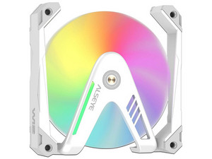 Ventilador ALSEYE W12 Pro, 120 mm, ARGB, hasta 2000 RPM. Color blanco.