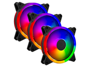 Kit de 3 Ventiladores Balam Rush Eolox Blaze EX30K, 1200RPM, 120mm, RGB, Color Negro.