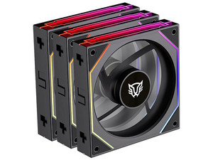 Kit 3 Ventiladores 120mm EOLOX LINK-R EXL95R Balam Rush Legend Series, ARGB, 800-1800 RPM, 47.2 CFM, Negro.