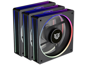 Kit 3 Ventiladores 120mm EOLOX BORA EXB85R Balam Rush Azender Series, ARGB, 600-1800 RPM, 48 CFM, Negro.