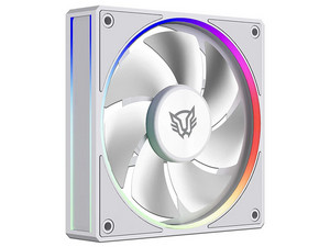 Ventilador Balam Rush BR-942218, Eolox Bora EXB85, 120mm, Iluminación RGB, 600-1600 RPM, PWM 4 Pin, Color Blanco.