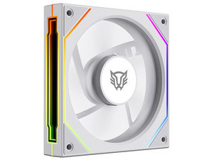Ventilador para PC, Eolox Link EXL95, Diseño Cuadrado, 120 mm, 600 - 1800 RPM, PWM 4 pin, Aurea RGB, Legend, Blanco.