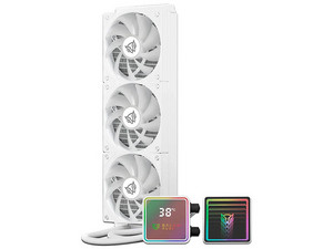 Sistema de Enfriamiento Líquido Balam Rush Cryo Prism 360 ICE, Pantalla de Temperatura, 360mm, Color Blanco.