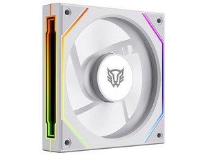 Ventilador con Aspas Inversas para PC, Eolox Link EXL95R, Diseño Cuadrado, 120 mm, 600 - 1800 RPM, PWM 4 pin, Aurea RGB, Legend, Blanco.
