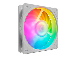 Ventilador Cooler Master MOBIUS 120P ARGB, 2400 RPM, 120mm, Color Blanco.