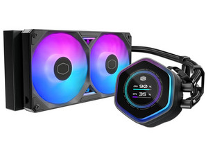 Sistema de Enfriamiento Líquido Cooler Master MasterLiquid Atmos II LCD 240, ARGB, 240mm. Color Negro.