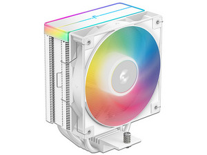 Disipador y Ventilador DeepCool AG400 WH ARGB V2, 2100 RPM, Socket Intel LGA 1851 y 1700, AMD AM5, AM4. Color Blanco.