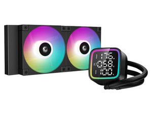 Sistema de Enfriamiento Líquido DEEPCOOL LD24, Radiador 240mm, Compatible con AM5 y LGA1700, Iluminación ARGB, Color Negro.
