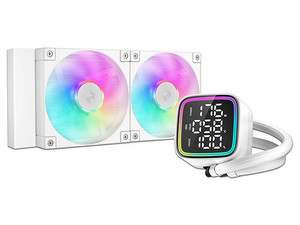 Sistema de Enfriamiento Líquido DEEPCOOL LD24, Radiador 240mm, Compatible con AM5 y LGA1700, Iluminación ARGB, Color Blanco.