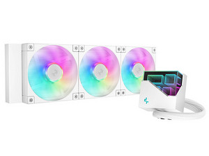 Sistema de Enfriamiento Líquido Deepcool LT360 ARGB, LGA1700/AM5, 360mm. Color Blanco.