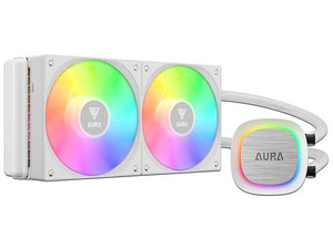 Sistema de Enfriamiento Liquido Gamdias Aura GL240 V2 WH de 240mm, ARGB. Color Blanco.