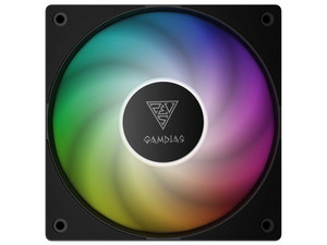 Ventilador GAMDIAS Notus M1, 120mm, ARGB, Color Negro.
