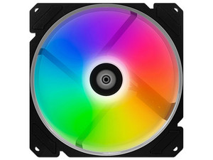 Ventilador MUNFROST Solar Wind 140, 140 mm, hasta 1200 RPM, RGB. Color negro.
