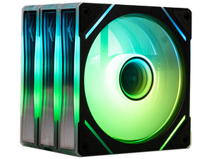 Ventilador, Naceb, NA-0650N, 1400 RPM, RGB, Color Negro.