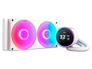 Sistema de Enfriamiento Liquido NZXT Kraken Elite 280 RGB, Pantalla LCD de 2.72", 280mm, 2000RPM, Color Blanco.