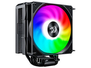 Disipador y Ventilador Redragon CC-1013, Pantalla Digital, Iluminación ARGB, Soporta Socket AM4 / AM5, LGA 1700 / 1851. Color Negro.