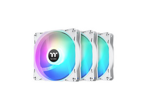 Kit de 3 Ventiladores Thermaltake LE120 ARGB de 120mm. Color Blanco.