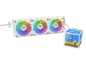 Sistema de Enfriamiento Líquido Thermaltake MINECUBE 360 Ultra ARGB, 4 Pantallas LCD de 3.95", 360mm. Color Blanco.