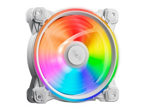 Ventilador XPG HURRICANE, de 120 mm, con iluminación LED ARGB, Color Blanco.