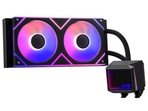 Sistema de Enfriamiento Líquido XPG Levante II 240, de 240mm, Soporta Socket Intel LGA 1851, LGA 1700 y AMD AM5, Con Iluminación LED RGB, Color Negro.