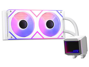 Sistema de Enfriamiento Líquido XPG Levante II 240, de 240mm, Soporta Socket Intel LGA 1851, LGA 1700 y AMD AM5, Con Iluminación LED RGB, Color Blanco.