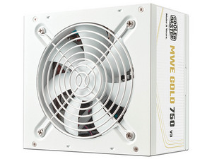 Fuente de Poder CoolerMaster MWE Gold V3 de 750W, 80 Plus Gold, Color Blanco.