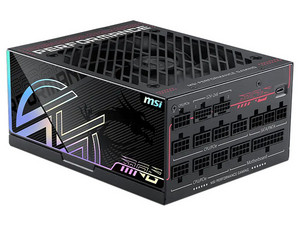 Fuente de Poder Modular MSI MPG Ai1300TS PCIE5 de 1300W, ATX 3.1, 80 Plus Titanium, Color Negro.