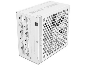 Fuente de Poder Modular NZXT C1000 de 1000W, ATX, 80 Plus Gold, Color Blanco.