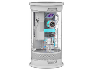 Gabinete ALSEYE First Class 01, Mini Tower, Mini-ITX, Panel de Acrílico, No Incluye Fuente de Poder. Color Blanco.