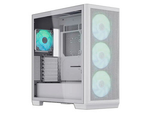 Gabinete APNX C1-WT-V1, Media Torre, ATX, ARGB, No incluye fuente de poder. Color Blanco.
