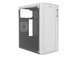 Gabinete Acteck Kioto GC220F, Mini-Tower, Micro-ATX, Incluye fuente de poder de 500W. Color Blanco.