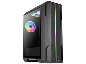 Gabinete Gamer AeroCool Duo Splinter, ARGB, ATX, (sin fuente de poder). Color Negro.