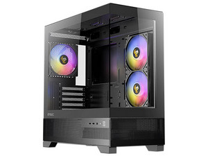 Gabinete Mini Tower Antec CX500M ARGB, Compatible con Micro-ATX y ITX, 3 Ventiladores ARGB, No Incluye Fuente, Color Negro.