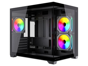 Gabinete BALAM RUSH Tank Core Pro GI925, Mid Tower, Micro-ATX, Incluye 3 Ventiladores de 120mm, Panel de Cristal, No Incluye Fuente de Poder. Color Negro.