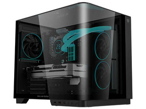 Gabinete BALAM RUSH Tank Expert Curve 6800, Mini Tower, ATX, Cristal sin Bordes, Incluye 3 Ventiladores, No Incluye Fuente de Poder. Color Negro.