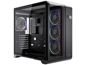 Gabinete Balam Rush Thank Expert Curve 7400 Mini Torre, Cristal sin Bordes, ATX. (Fuente de Poder No Incluida). Color Negro.