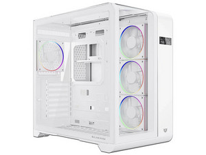 Gabinete Balam Rush Tank Expert Curve 7400 Mini Torre, ATX, (No Incluye Fuente de Poder). Color Blanco Cristal Sin Bordes.