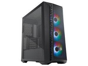 Gabinete Gamer Coolermaster MasterBox 520 Mesh, Mid-Tower, ATX (No incluye fuente de poder), Color Negro.