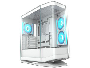 Gabinete COUGAR FV270 RGB, Mid Tower, ATX, No Incluye Fuente de Poder. Color Blanco.