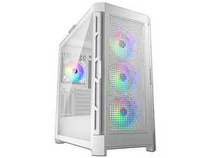 Gabinete Cougar Airface Pro Blanco, ATX, en color blanco con panel de cristal templado, iluminación RGB y diseño de alta ventilación
