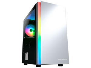 Gabinete Gamer Cougar Purity, M-ATX, RGB (sin fuente de poder). Color Blanco.