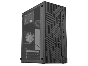 Gabinete GETTTECH VITRO S, Mini Tower, Micro-ATX, Incluye Ventilador RGB, Fuente de Poder de 550W. Color Negro.