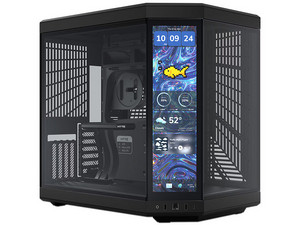 Gabinete HYTE Y70 Touch Infinite, Mid Tower, ATX, Pantalla Táctil LCD, No Incluye Fuente de Poder. Color Negro.