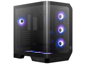 Gabinete MSI MAG PANO 120R PZ, E-ATX, Cristal Templado, Compatible con Tarjetas Madre Back Connect, Sin Fuente de Poder. Color Negro.