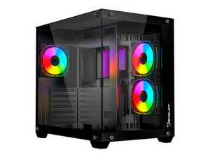 Gabinete Gamer Ocelot A-Cube 1, ATX (Sin fuente de poder). Color Negro.