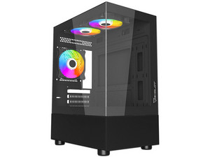 Gabinete Ocelot GLASS EN6, Mid-Tower, Micro-ATX, (No Incluye Fuente de Poder), Color Negro.