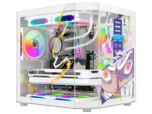 Gabinete Gamer Ocelot White Storm 5, Micro-ATX, (No Incluye Fuente de Poder), Incluye 3 Ventiladores RGB, Color Blanco.