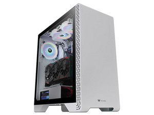 Gabinete Gamer Thermaltake S300 TG, Mid-Tower, ATX, (No incluye fuente de poder). Color Blanco.