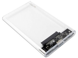 Gabinete Acteck ARMOR CLEAR HC440 de 2.5", Convierte tu SSD Interno (SATA) en un SSD Externo USB 3.2, Color Transparente.